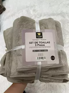 Set toallon toalla y toallita de microfibra - tienda online