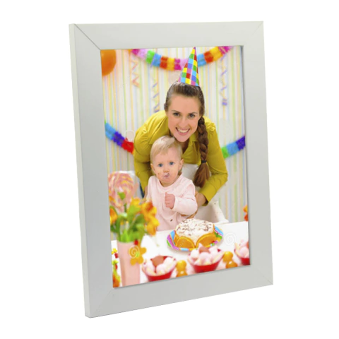 Porta Retrato de Madeira Branco Lisa 15x21 - PRSC-B