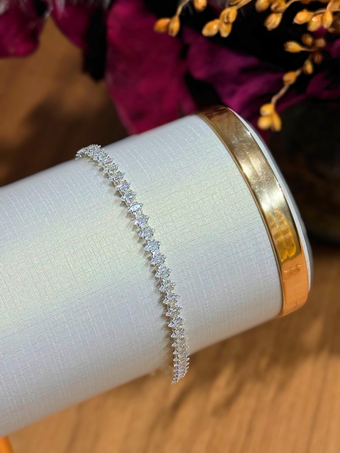 Pulseira prateada Riviera pequena - Seca Fran - comprar online