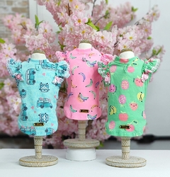 Baby Look Bananinhas Rosa para cachorro e gato - loja online