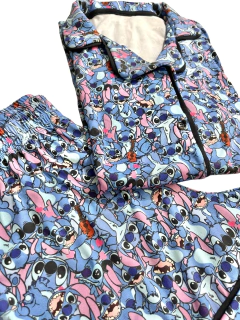 Pijama Suede Estampado Adulto Stitch (Tal Mãe) - Estilo de Vida Pet