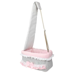 Bolsa Sling Realeza Rosa Passeio para cachorro