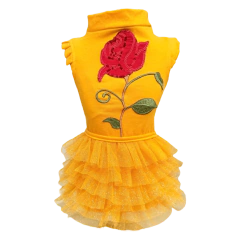 Regatinha Bela Amarela com Tutu para cachorro e gato - Estilo de Vida Pet