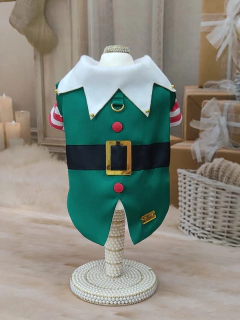 Fraque Natal Encanto Elfo Verde para cachorro e gato