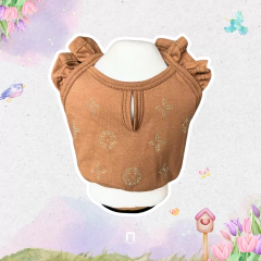 Regatinha Cropped Camel Logos para cachorro e gato - Estilo de Vida Pet