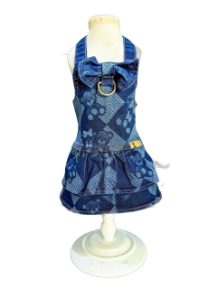 Imagem do Salopete Jeans Teddy para cachorro e gato