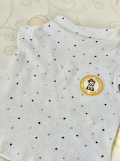 Camiseta Regatinha Branca Bolinhas para cachorro e gato - comprar online