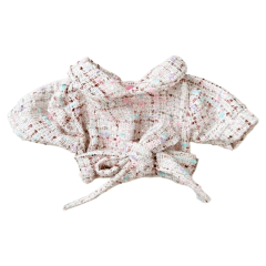 Casaco Cropped Tweed Colorido para cachorro e gato na internet