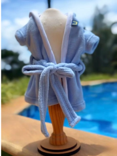 Roupão Azul Bebê Forrado para cachorro e gato - comprar online