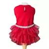Vestido de Natal Vermelho com Tutu para cachorro e gato