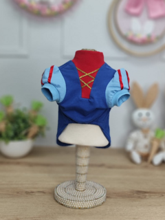 Baby Look Azul Branca de Neve para cachorro e gato - comprar online