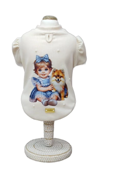 Baby Look Vintage Off White para cachorro e gato - comprar online