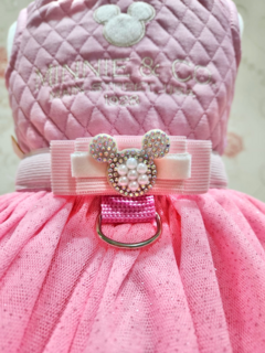 Vestido Peitoral Mouse Rosa para cachorro (acompanha guia) - comprar online