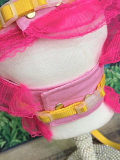 Peitoral Barbie Rosa para cachorro e Gato - Estilo de Vida Pet