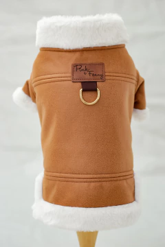Jaqueta Caramelo com Pelúcia para cachorro e gato - Estilo de Vida Pet