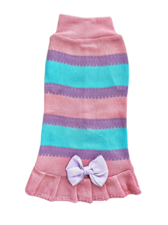 Vestido de Tricô Jully Docinho Rosa para cachorro e gato - Estilo de Vida Pet