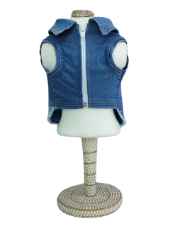 Jaqueta Jeans Delavê Urso Teddy para cachorro e gato - comprar online