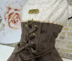Vestido Delicate Espartilho Marrom para cachorro e gato - comprar online