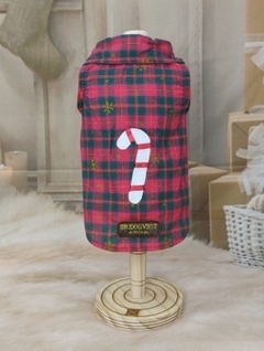 Camisa Natal Xadrez para cachorro e gato