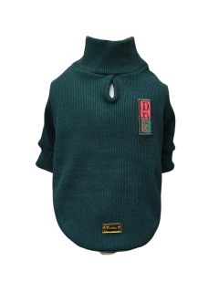 Camiseta Canelada Manga Longa Verde para cachorro e gato - comprar online