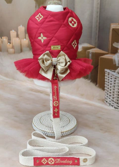 Peitoral Encanto Vermelho Fêmea para cachorro