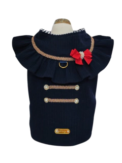 Casaco Delicate Veludo Azul para cachorro e gato - loja online