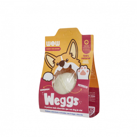 Petisco Natural Bolinha Comestível para cães Weggs sabor frango com alecrim