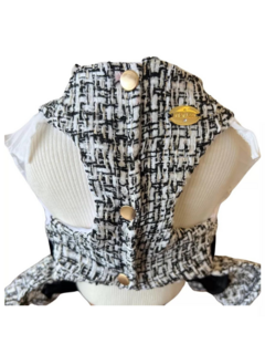 Vestido Tweed Preto e Branco para cachorro e gato - comprar online