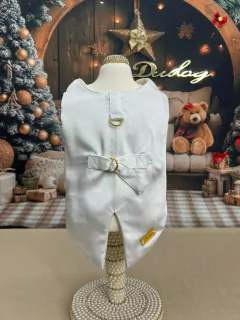 Fraque Ano Novo Lovely Branco para cachorro e gato