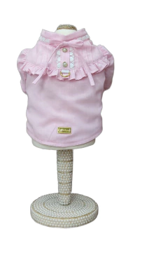 Blusa Renda Coração Rosa para cachorro e gato - comprar online