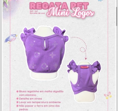 Regatinha Cropped Lavanda Logos para cachorro e gato - loja online