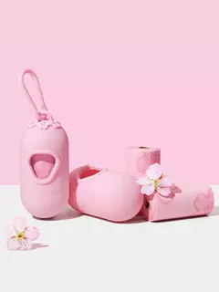Dispenser Cata Caca Flor Cerejeira VETRESKA (Kit 1 Dispenser + 1 Rolo)