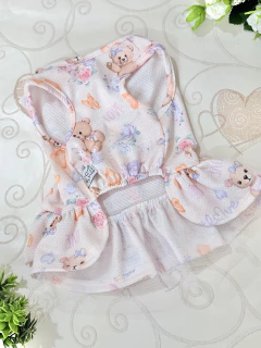 Vestido Laço Ursinho Love Rosa Bebê para cachorro e gato na internet