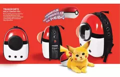 Imagem do Mochila Pokemon Pet para Transporte de Gatos e Cães de Pequeno Porte
