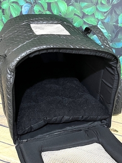 Imagem do Bolsa de Transporte e Passeio Preta para cachorro e gato