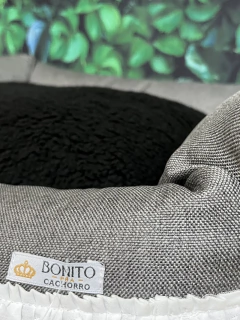 Cama Retangular Grace Linen Grafite para cachorro e gato - Tam M - loja online
