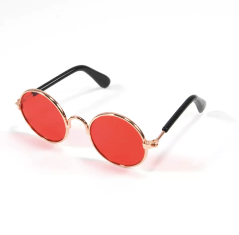 Óculos de Sol Vintage Vermelho para cachorro e gato