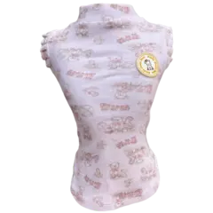 Camiseta Regatinha Ursinhos Rosa Bebê para cachorro e gato