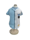 Camiseta Branca e Azul Bebê Stitch para cachorro e gato