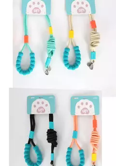 Guia Longa Bubble 2 em 1 para cachorro - Bege - comprar online