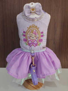 Vestido Peitoral Ursinha Vintage Moldura para cachorro e gato - comprar online