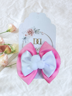 Laço Páscoa Rosa Orelhudo para cachorro e gato
