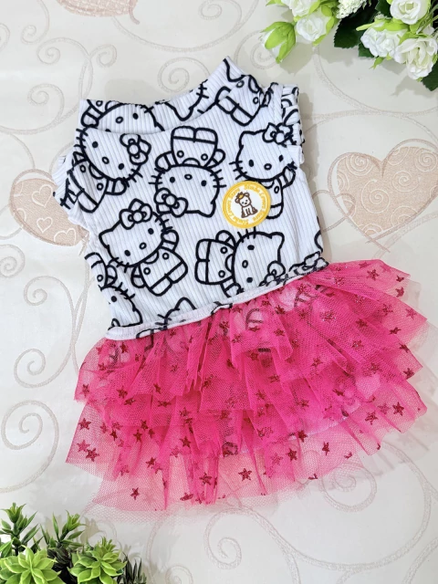 Regatinha Hello Kitty com Tutu para cachorro e gato