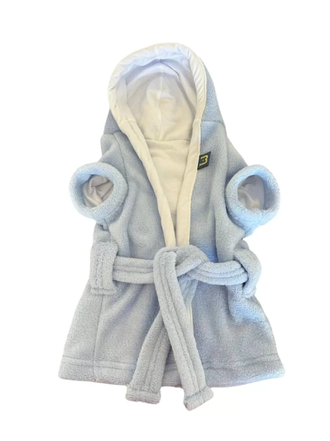 Roupão Azul Bebê Forrado para cachorro e gato