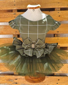 Vestido de Festa Grid Natal Verde para Cachorro e Gato na internet