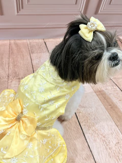 Vestido de Festa Flores Amarelo para Cachorro e Gato - comprar online