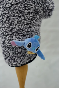Casaco Pelúcia Teddy Marinho Stitch para cachorro e gato - Estilo de Vida Pet