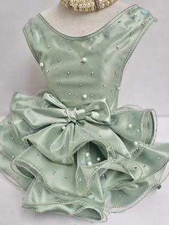 Imagem do Vestido de Festa Verde Natal e Ano Novo para Cachorro e Gato