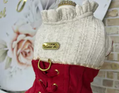 Vestido Delicate Espartilho Vermelho para cachorro e gato na internet