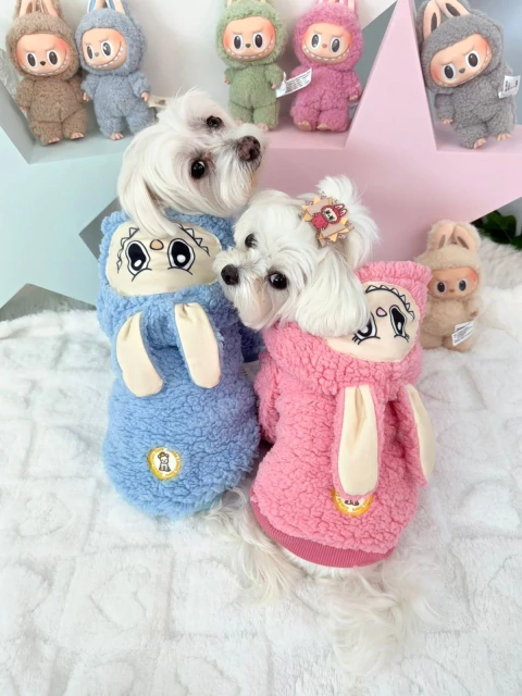 Casaco Labubu Azul Bebê para cachorro e gato